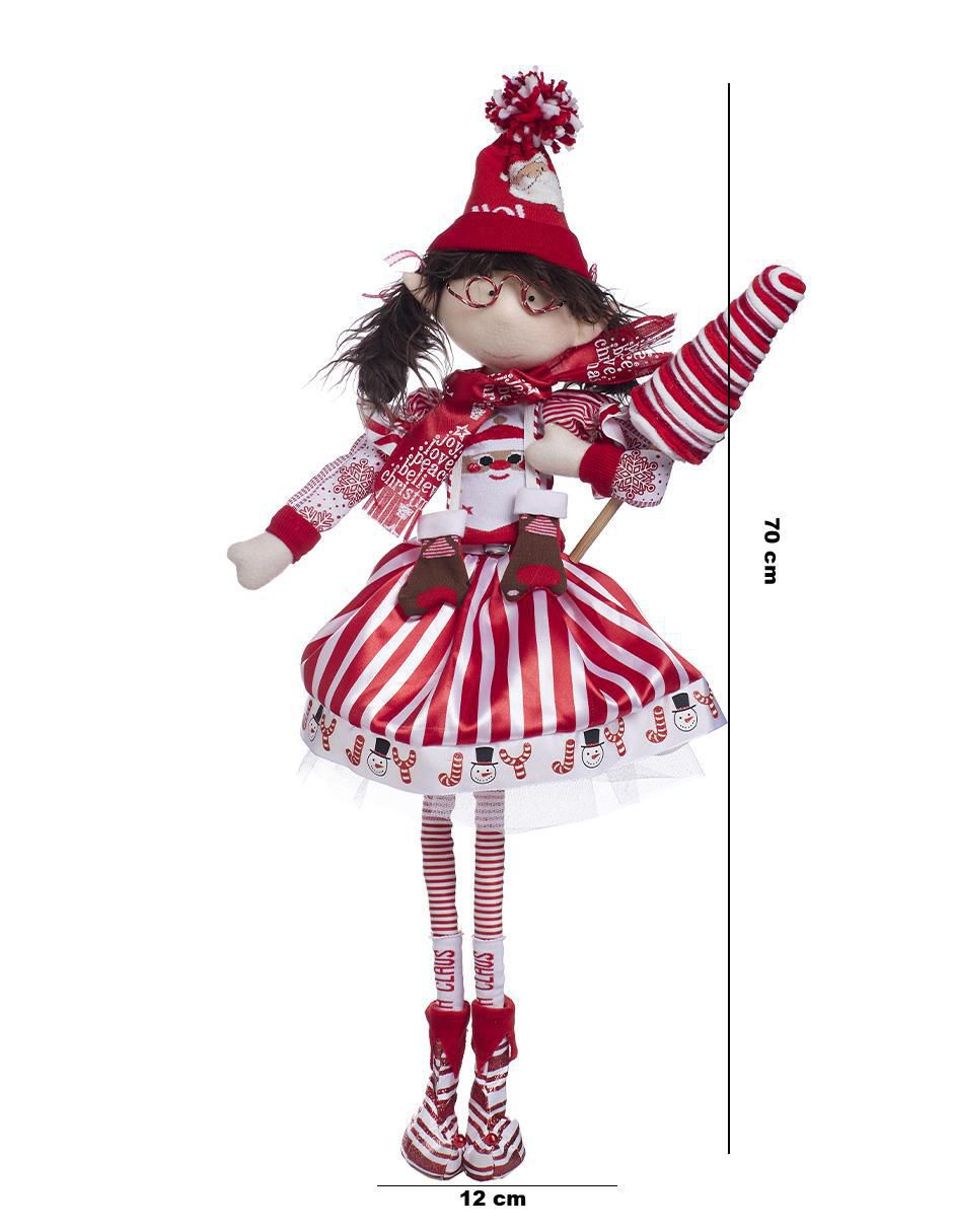 Ornamento Navidad duende Candy Cane 5