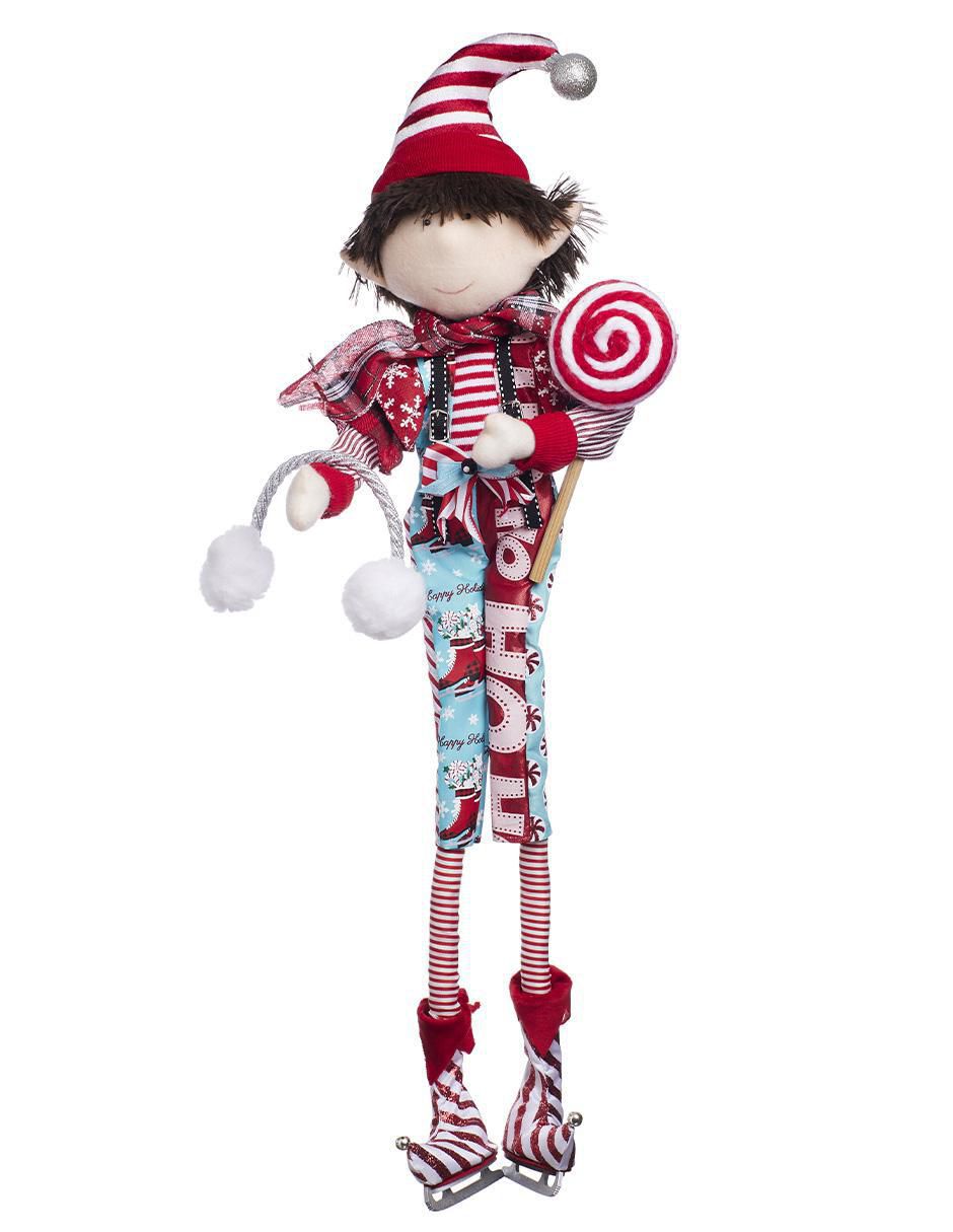Ornamento Navidad duende Candy Cane 1