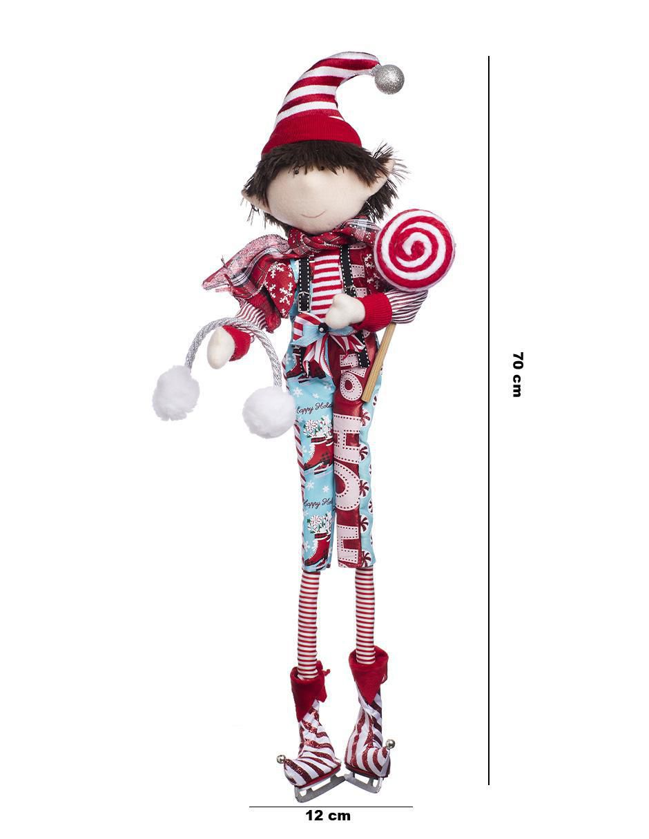 Ornamento Navidad duende Candy Cane 5