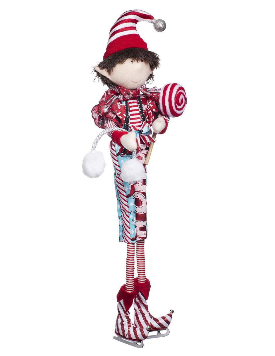 Ornamento Navidad duende Candy Cane 4