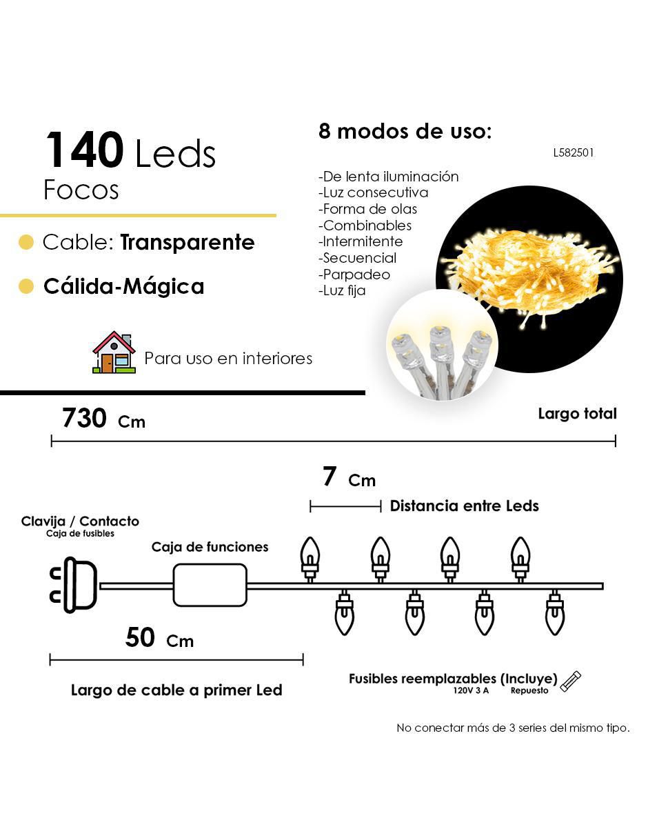 Serie de led con 140 focos 5