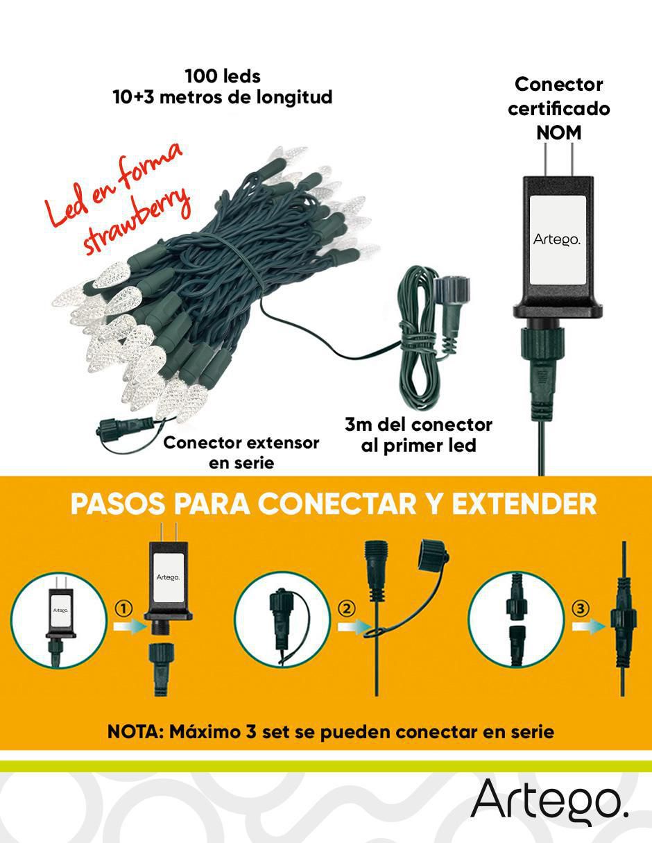Serie de led Strawberry con 100 focos 3