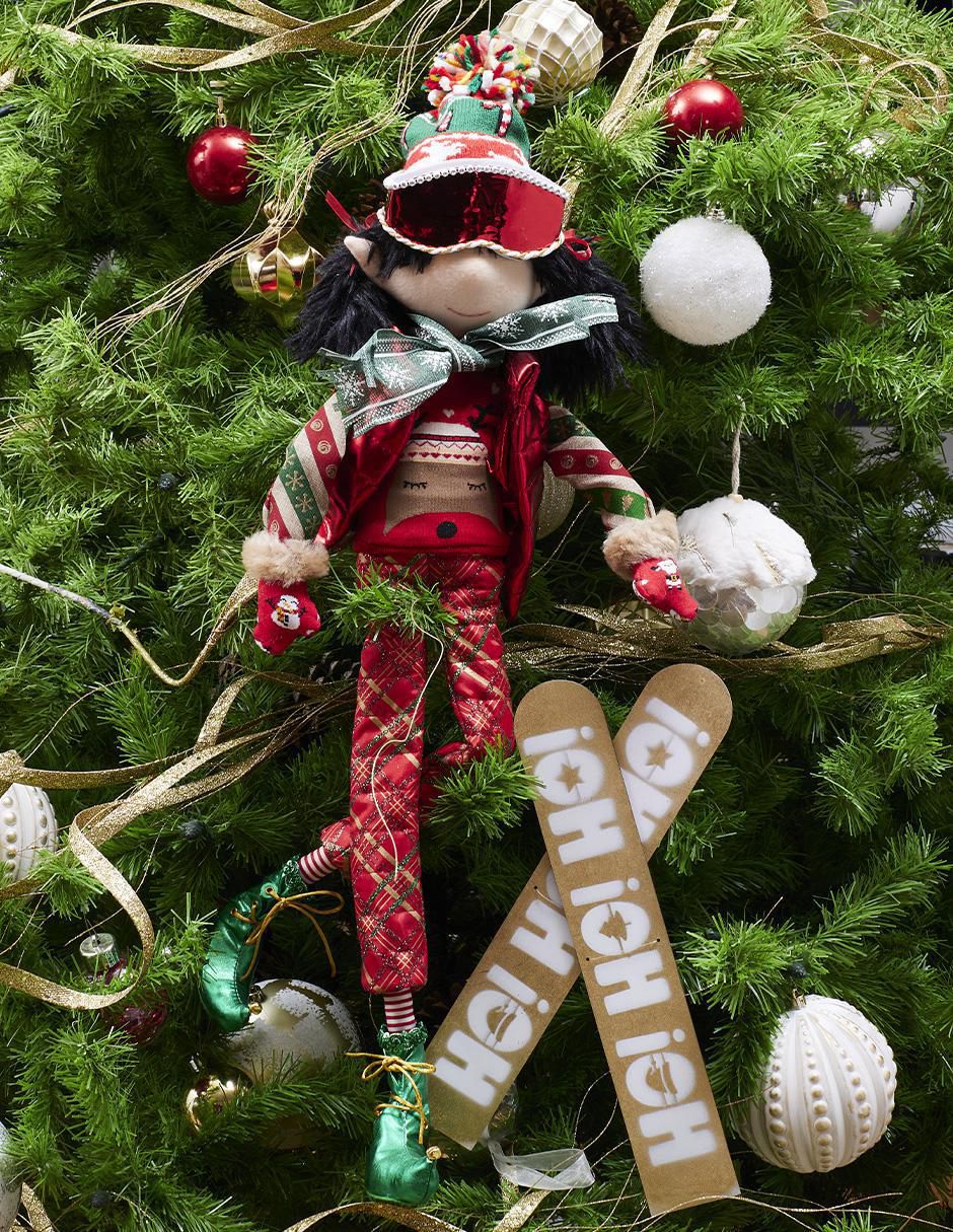 Ornamento Navidad duende Xmas Ski