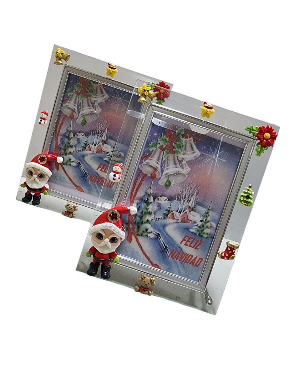 Portarretratos Santa Claus de cristal para 1 foto 3