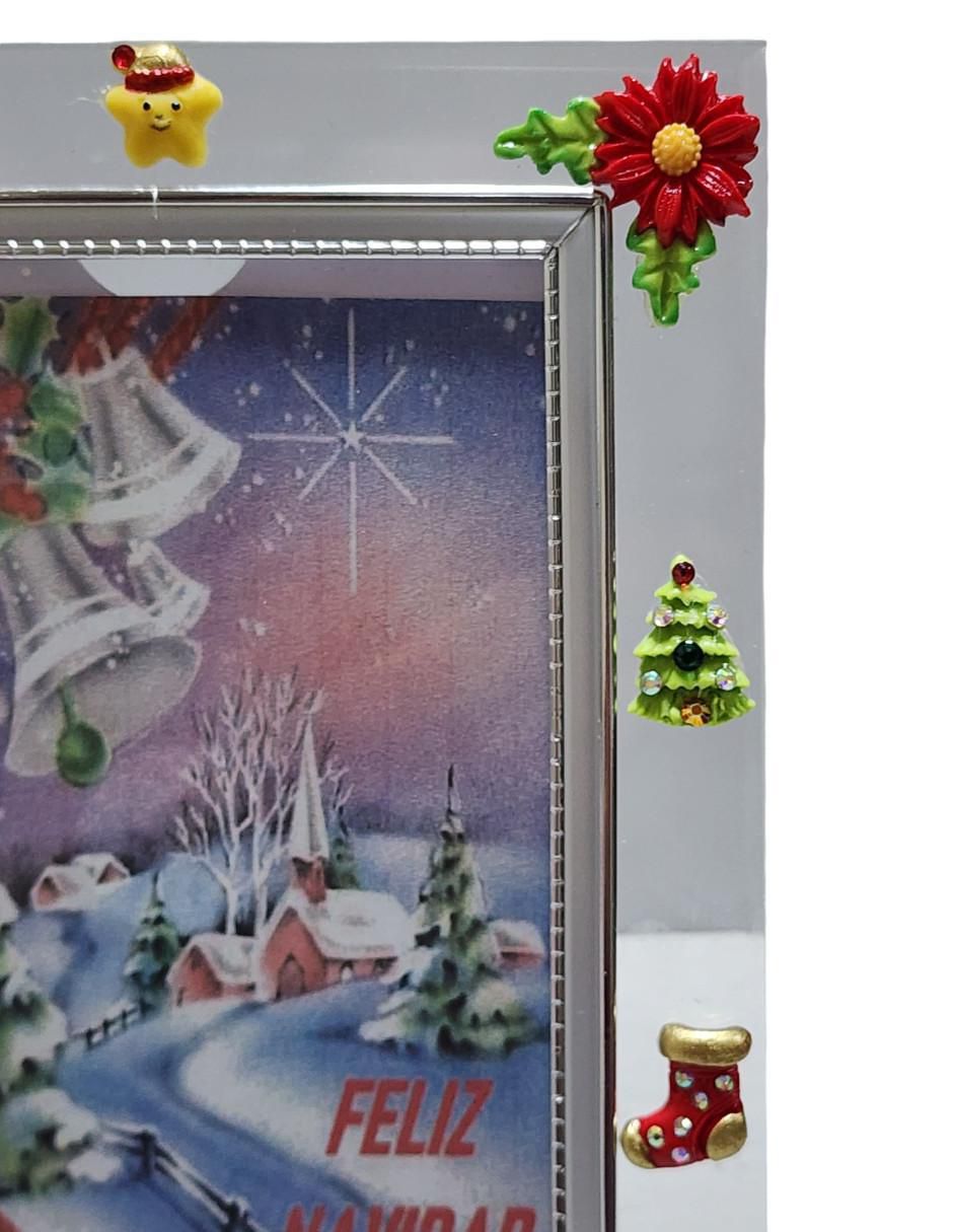 Portarretratos Santa Claus de cristal para 1 foto 5