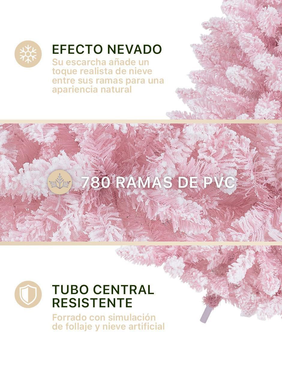 Árbol de navidad Rosa Nevado