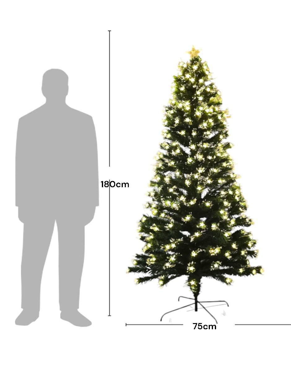 Árbol de navidad Ultrabrillante de plástico con 200 luces 8