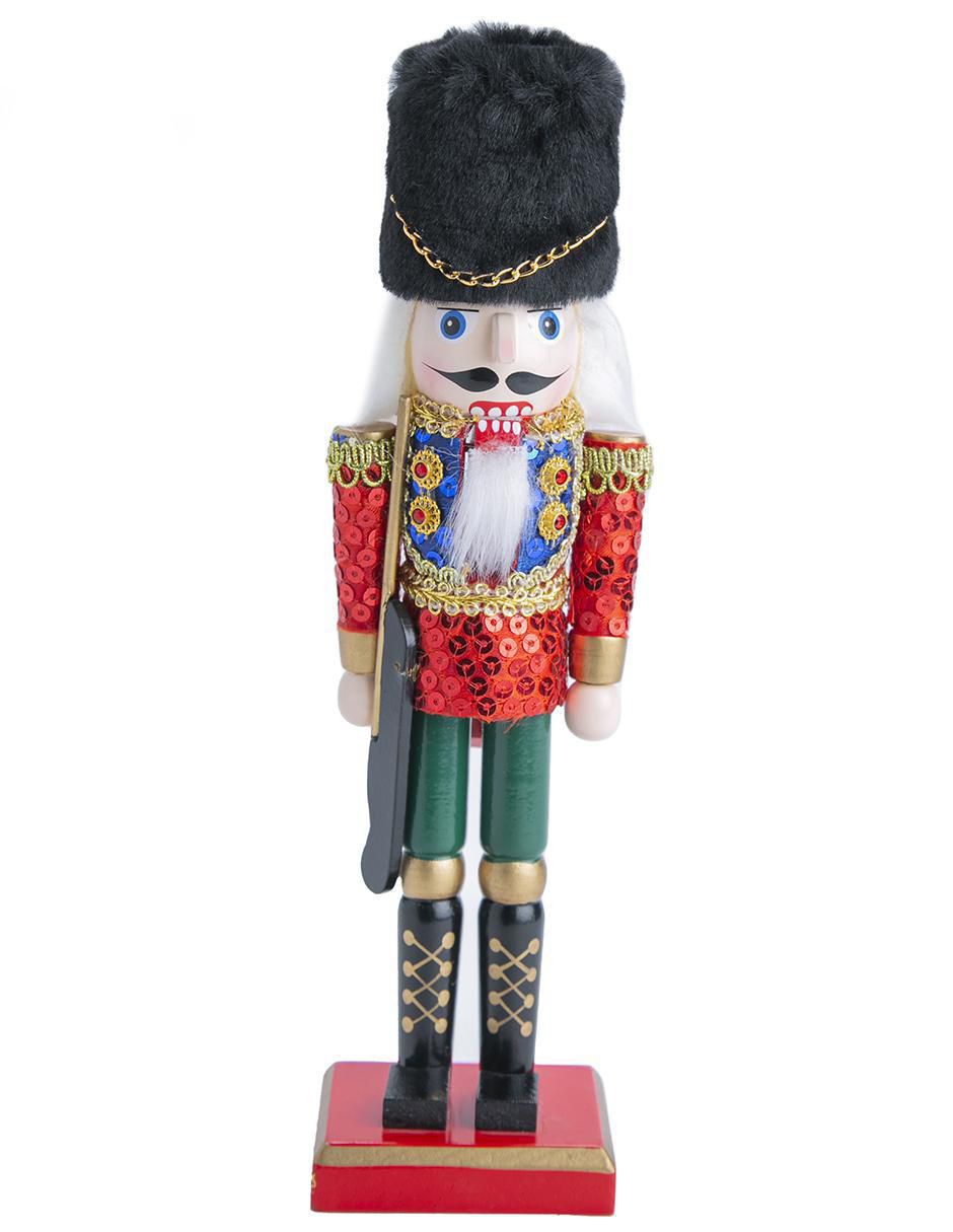 Figura decorativa de cascanueces de madera
