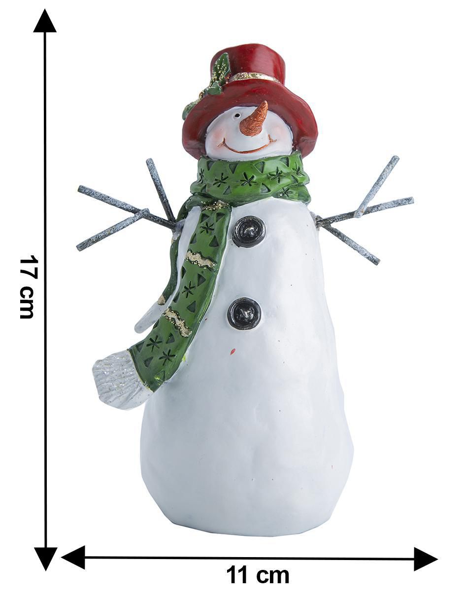 Figura decorativa de muñeco nieve de resina 5