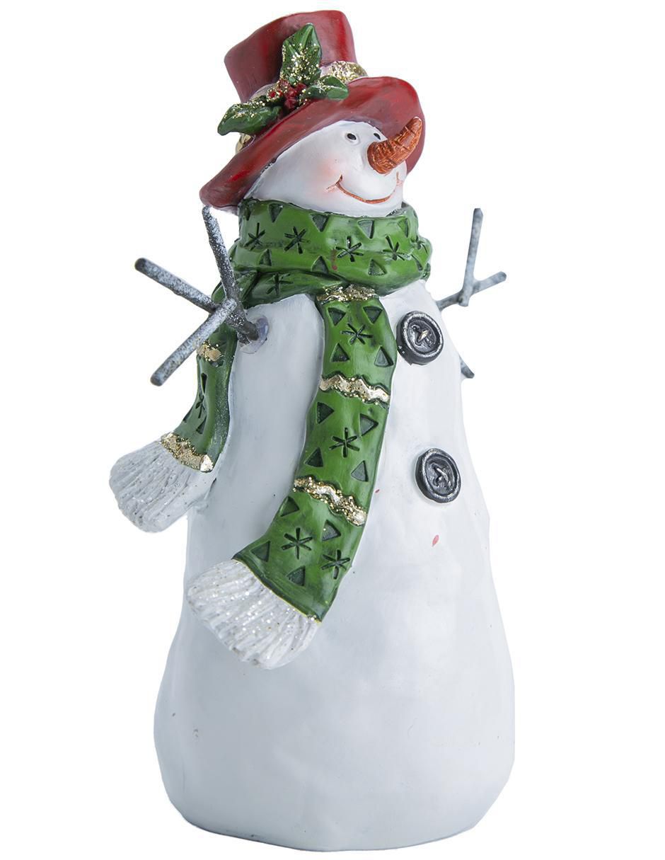 Figura decorativa de muñeco nieve de resina 3