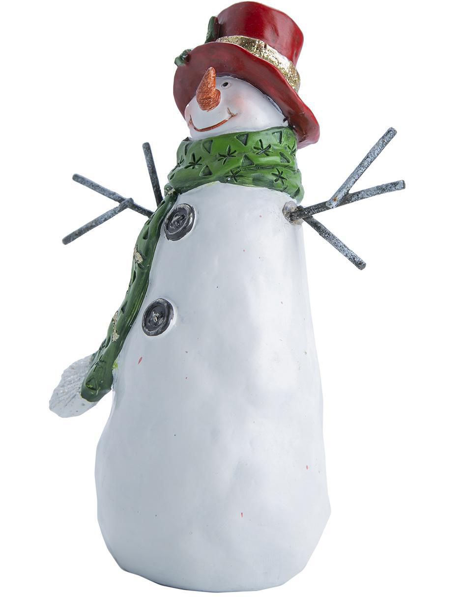 Figura decorativa de muñeco nieve de resina 4