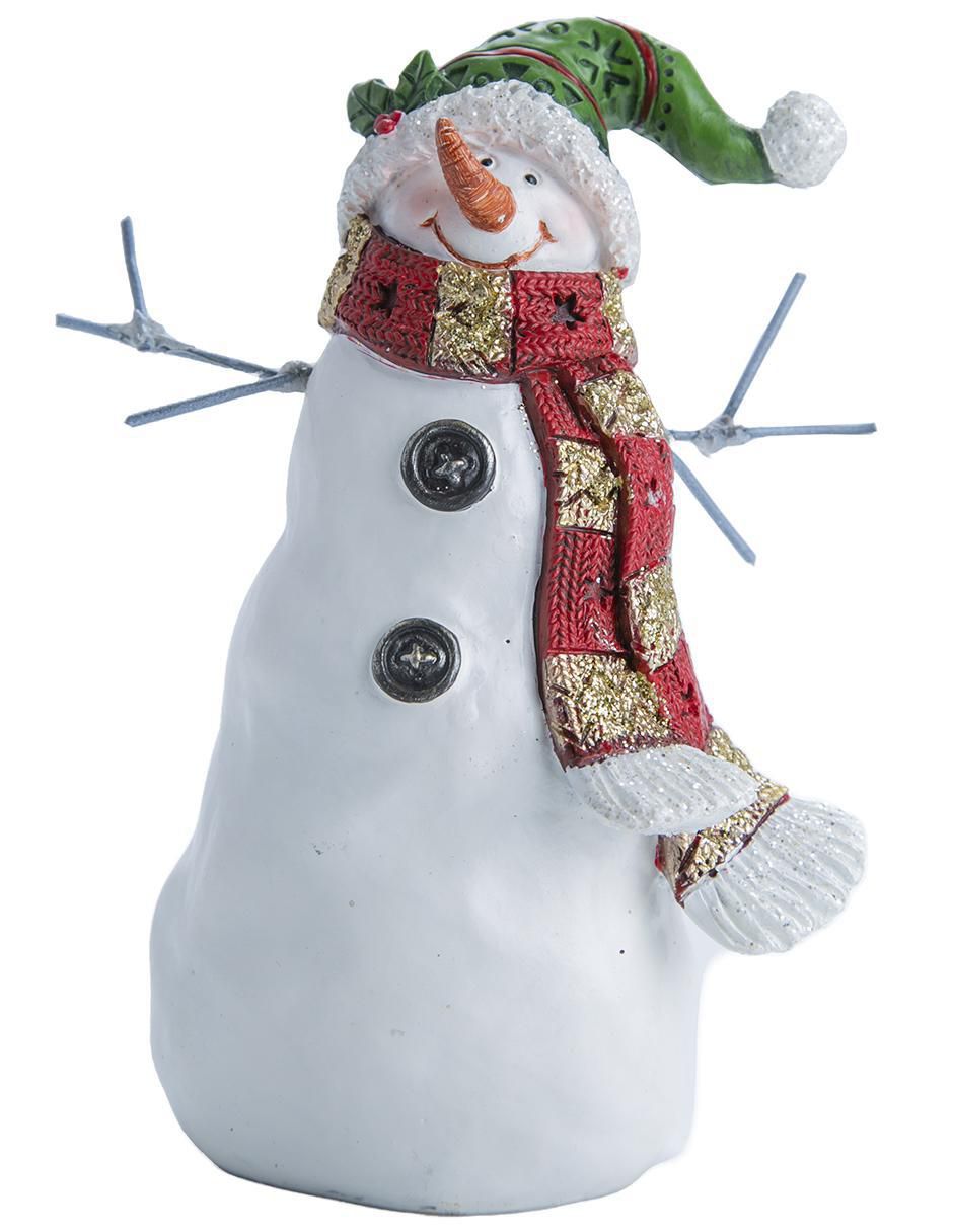 Figura decorativa de muñeco nieve de resina Figura decorativa de muñeco nieve de resina