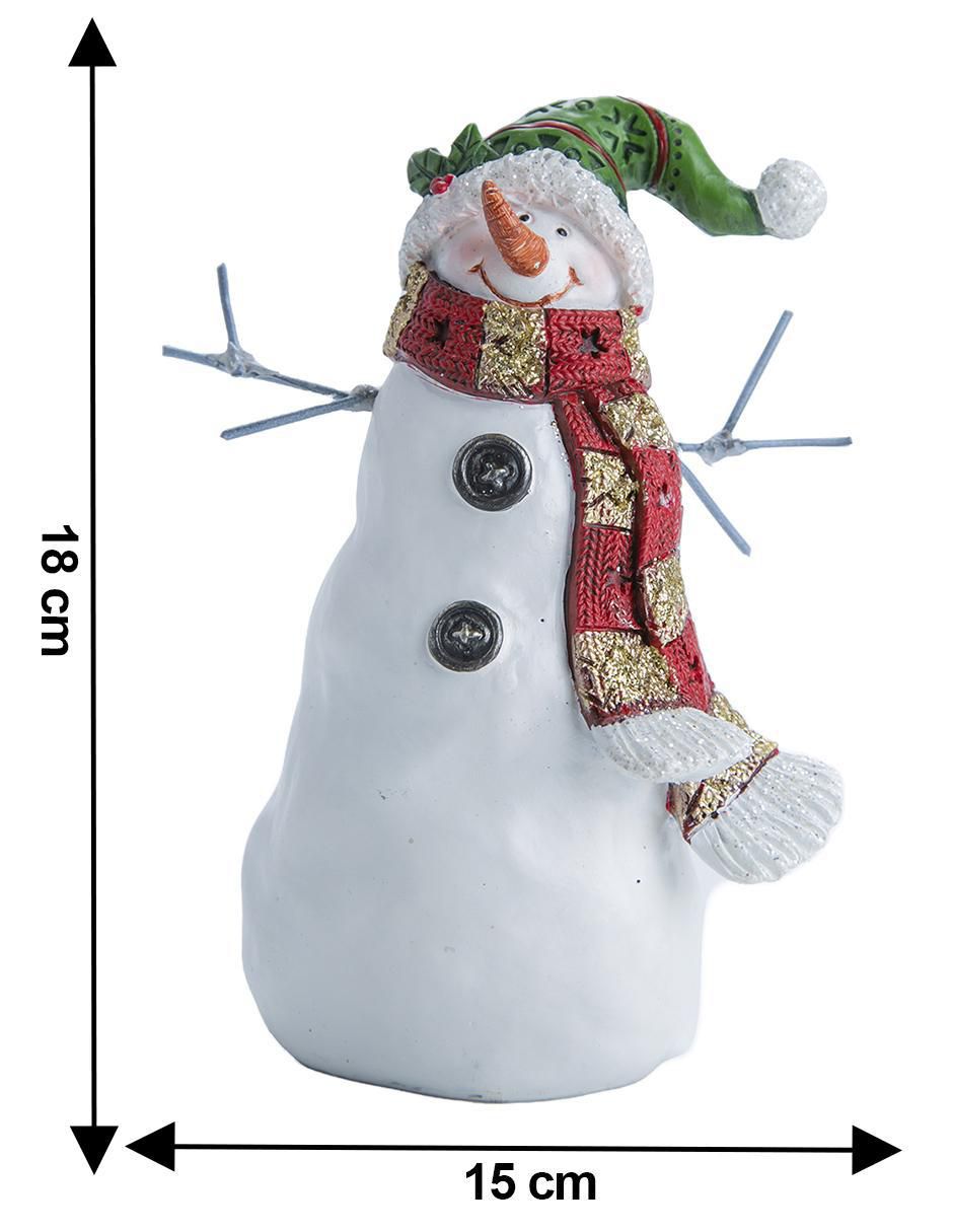 Figura decorativa de muñeco nieve de resina 5