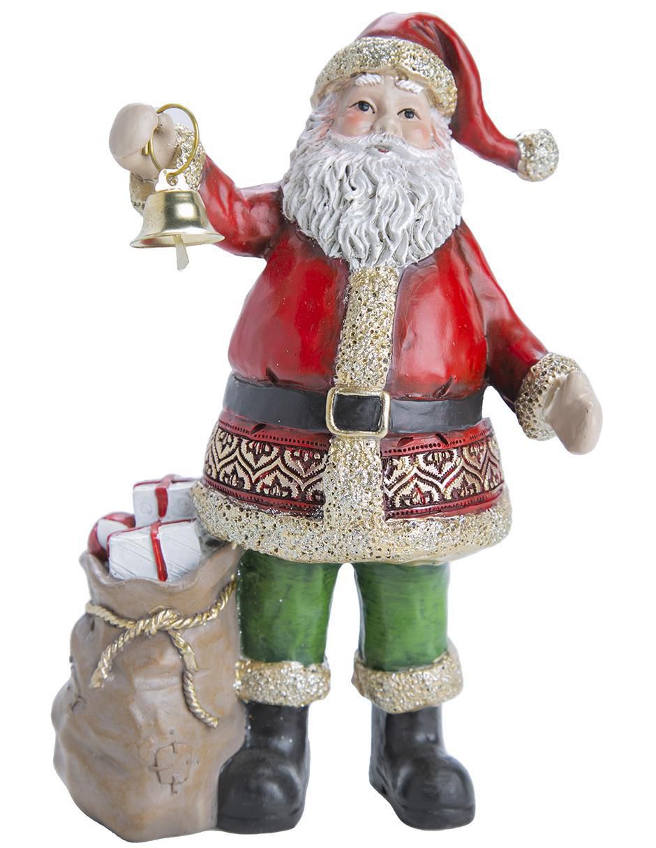 Figura decorativa de santa claus de resina