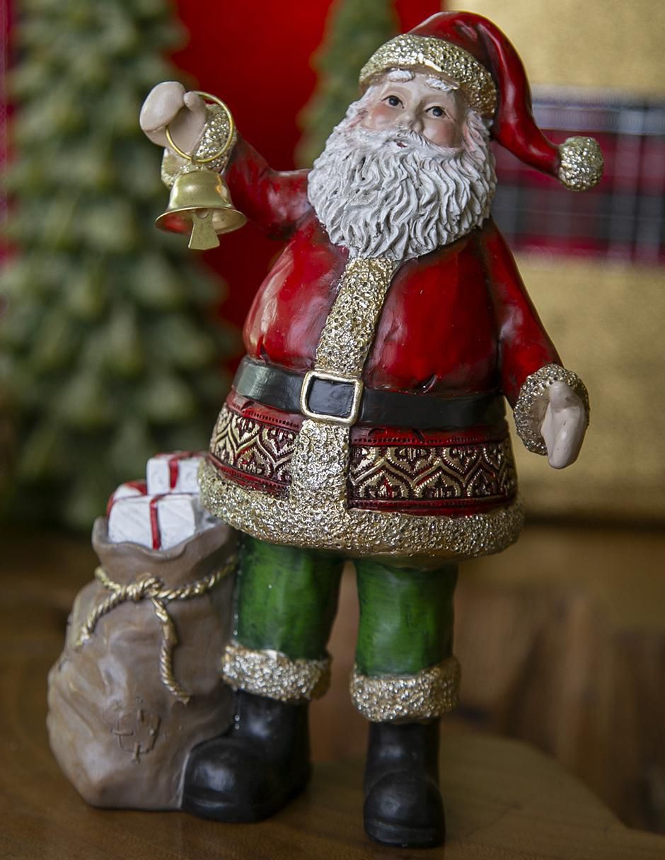 Figura decorativa de santa claus de resina 2