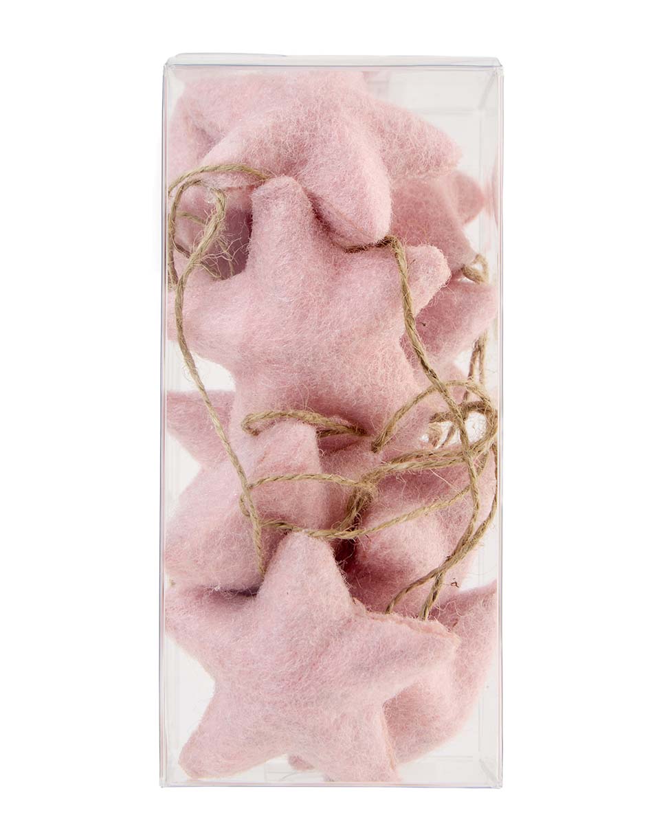 Guirnalda de estrella Rosa 150 cm