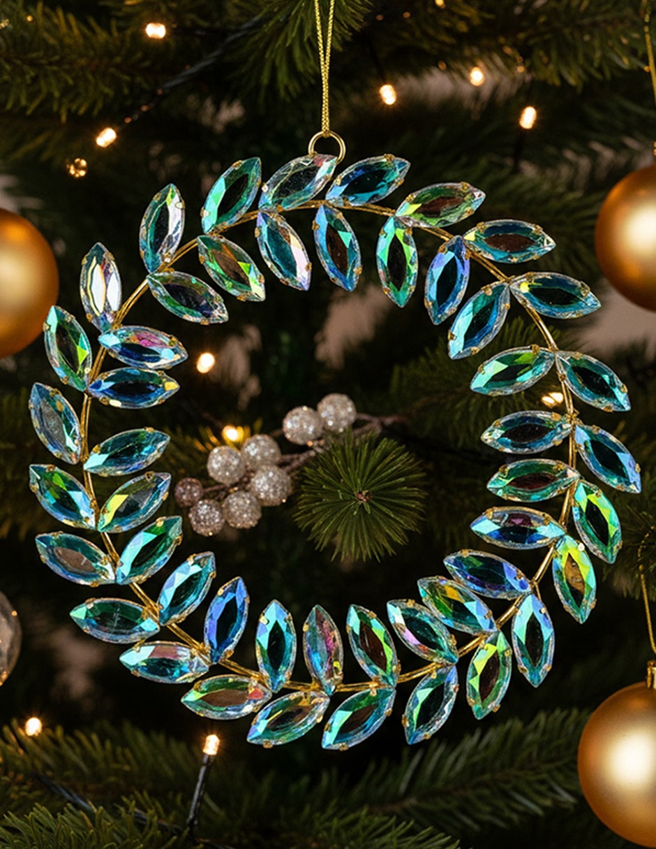 Ornamento Navidad corona 4