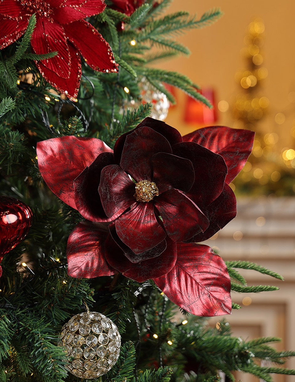 Ornamento Navidad nochebuena Exquisite Champagne 4