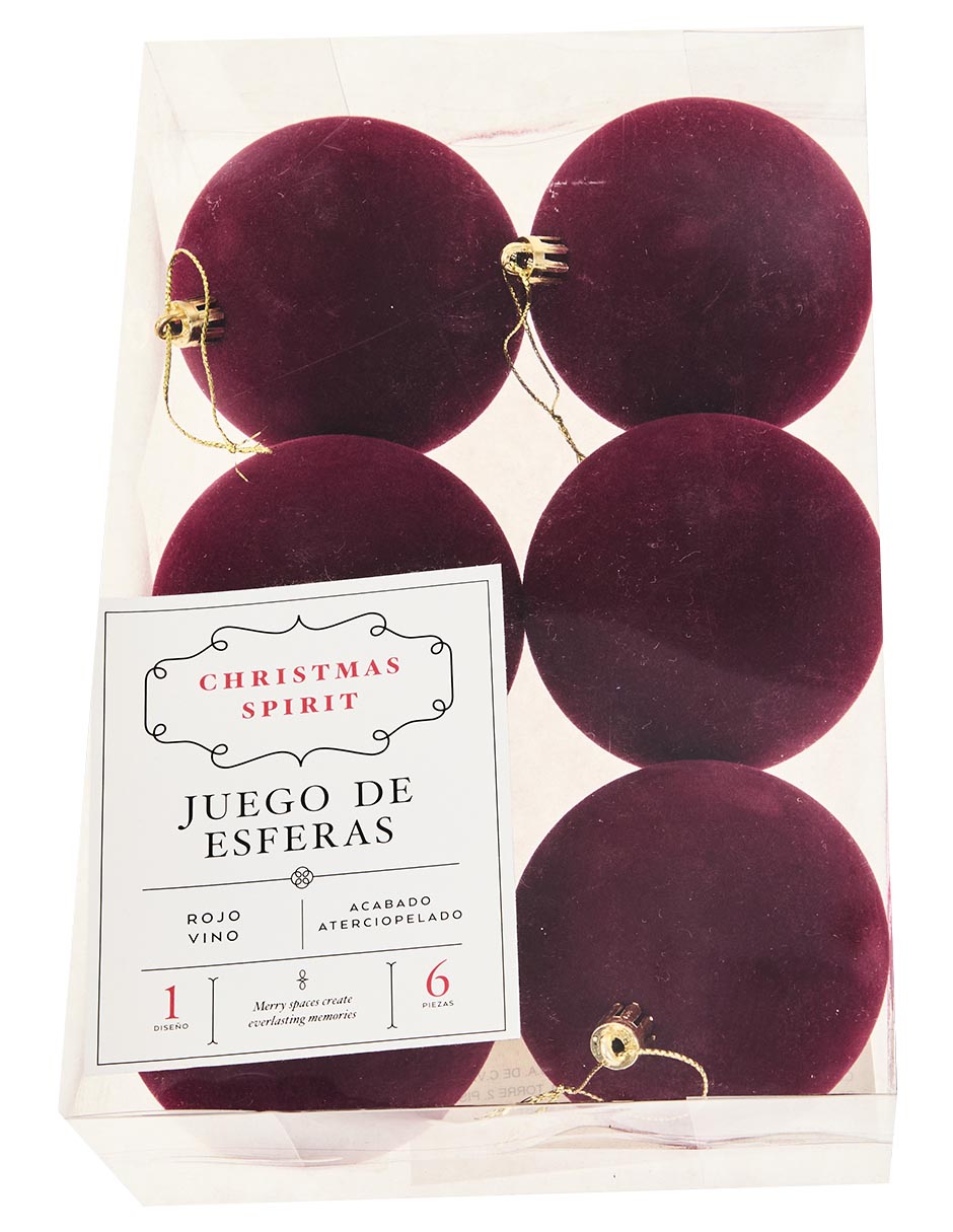 Set de esfera navideña con 6 piezas Set de esfera navideña con 6 piezas