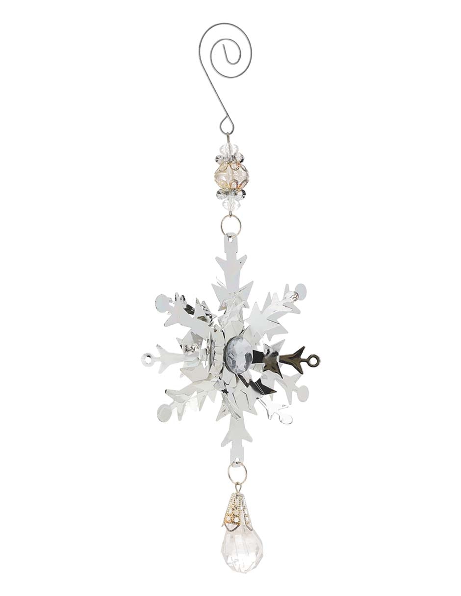 Ornamento Navidad copo de nieve Metallic 2