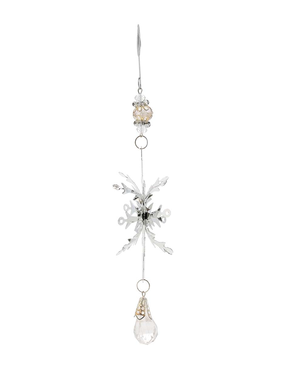 Ornamento Navidad copo de nieve Metallic 3