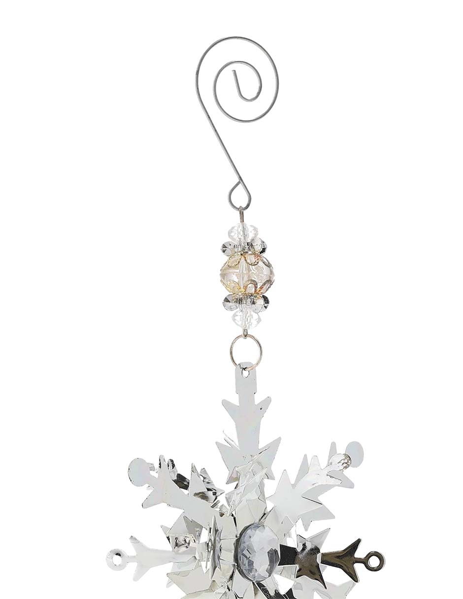 Ornamento Navidad copo de nieve Metallic 4