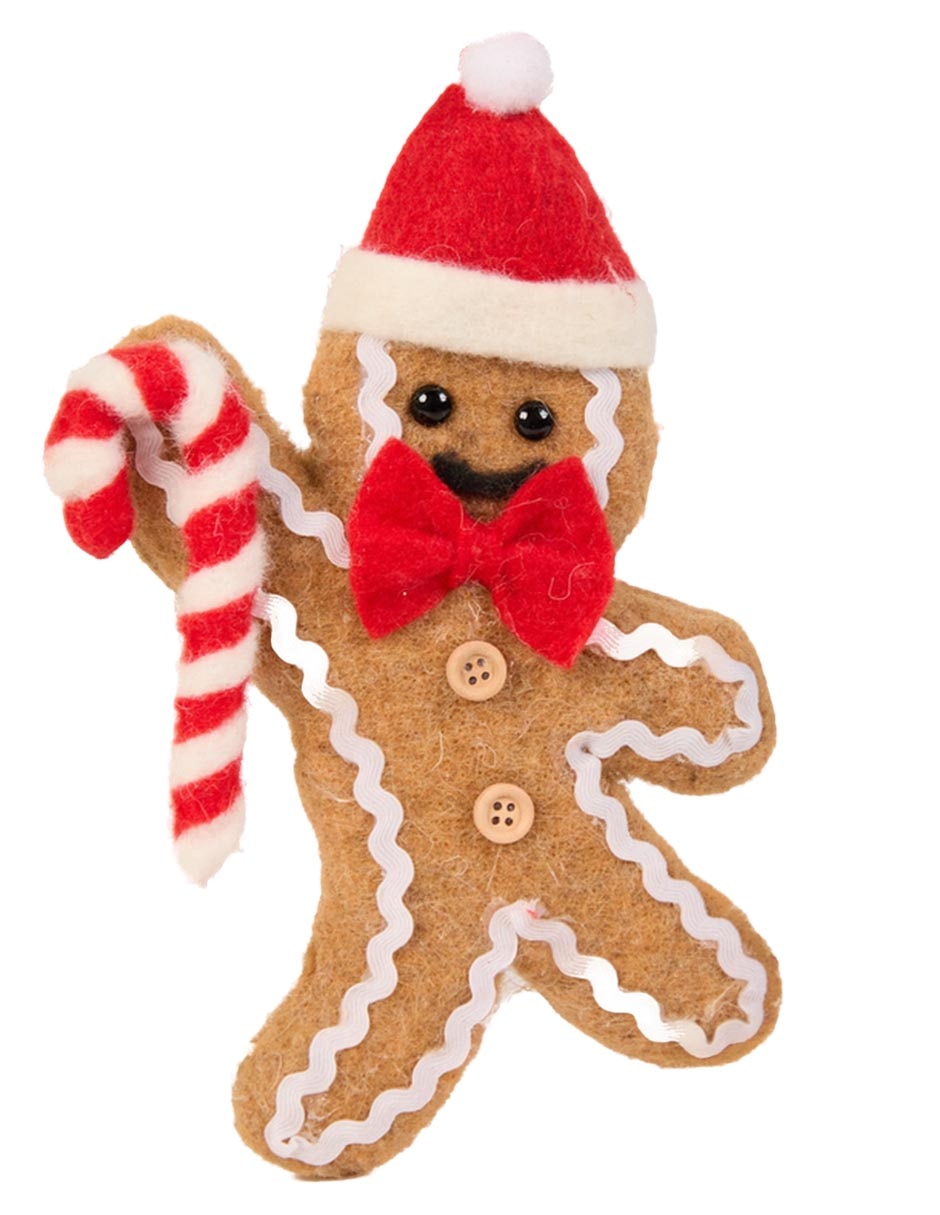 Ornamento Navidad galleta de jengibre Roja