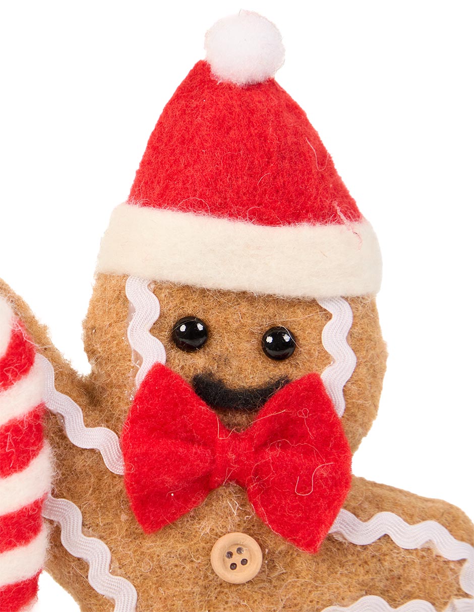 Ornamento Navidad galleta de jengibre Roja 3