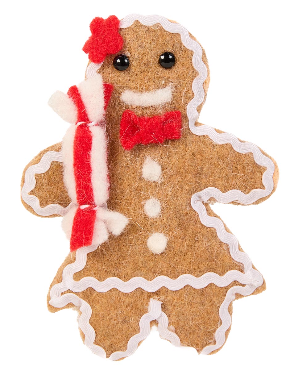 Ornamento Navidad galleta de jengibre Roja