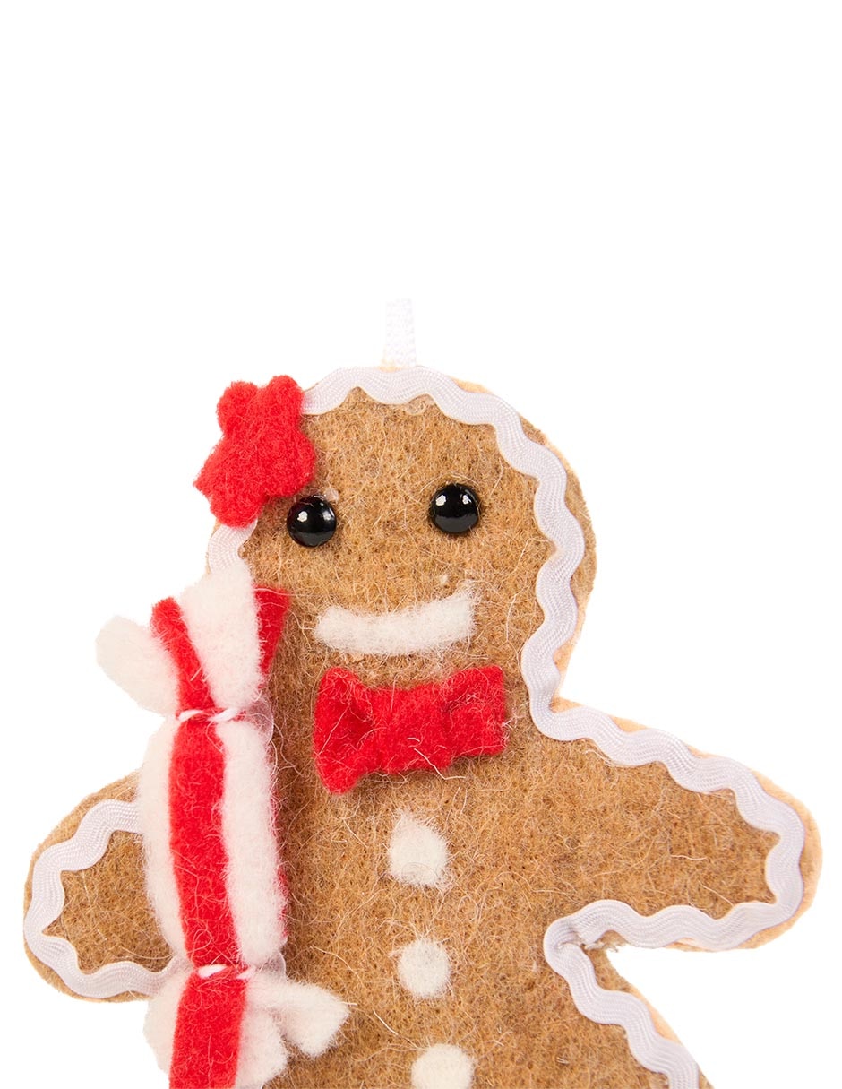 Ornamento Navidad galleta de jengibre Roja 3