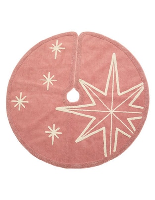 Pie de árbol estampado navideño