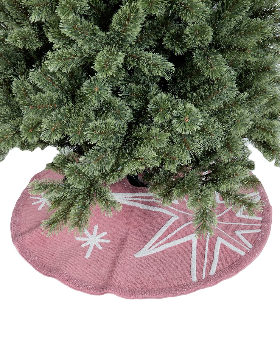Pie de árbol estampado navideño 4