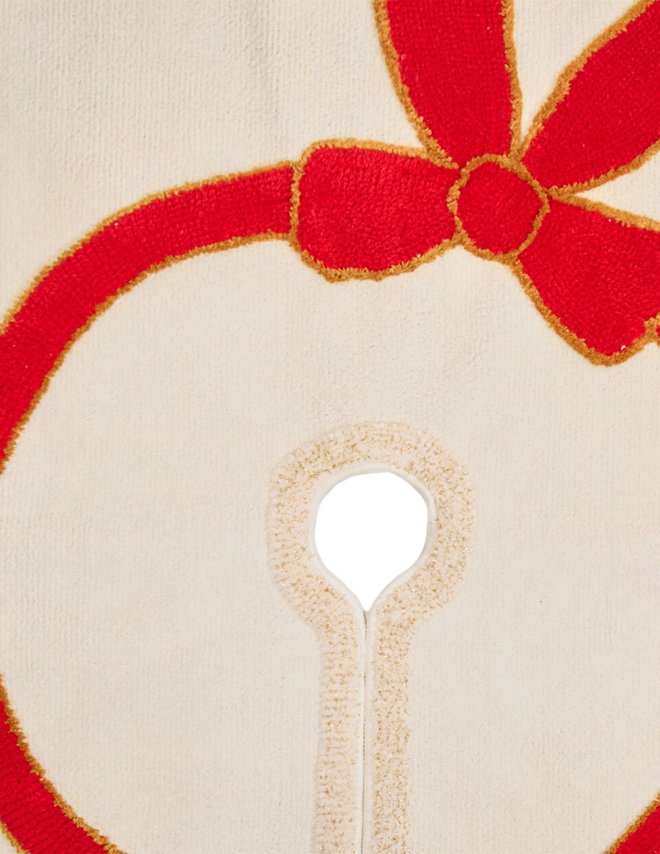 Pie de árbol estampado navideño 2