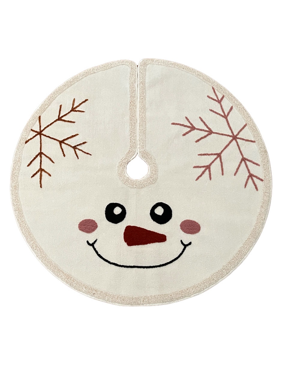 Pie de árbol estampado navideño