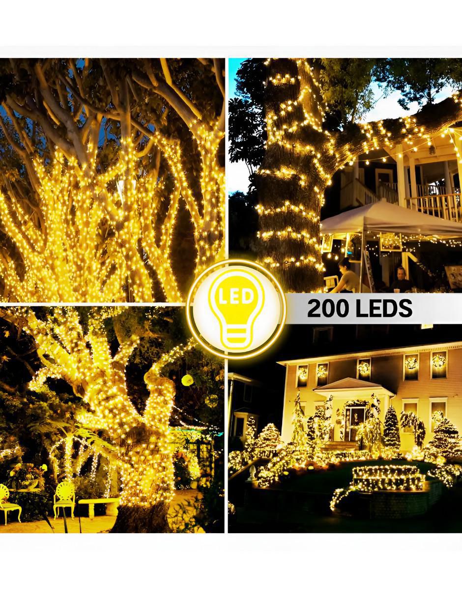 Serie cálida de led con 200 focos 2