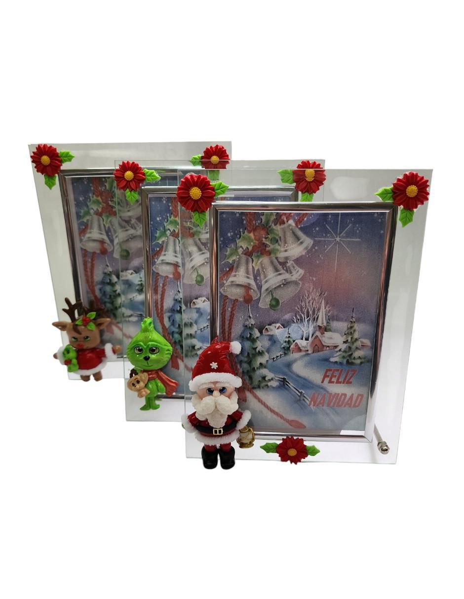 Portarretratos Navidad de cristal para 1 foto 2