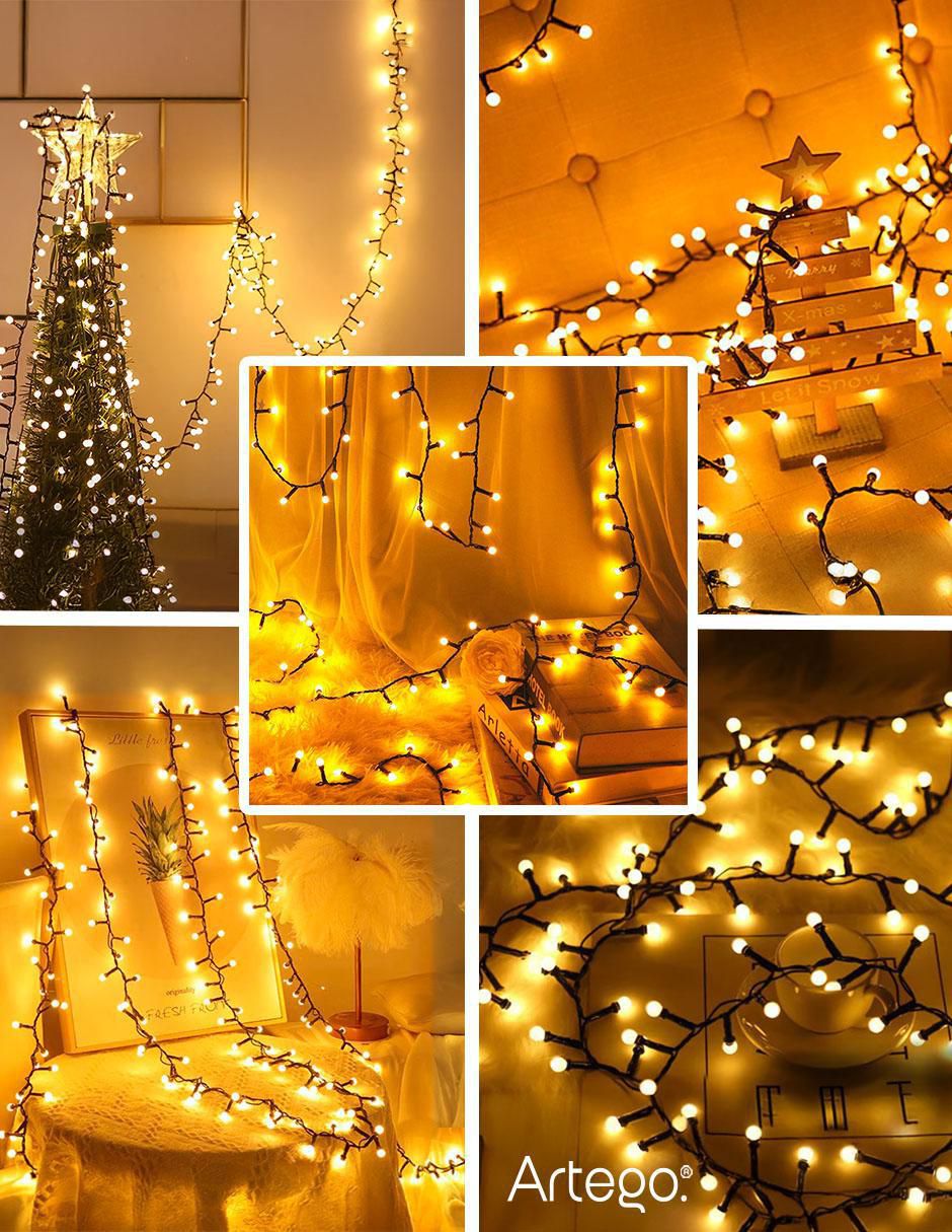 Serie funciones led Luces navidad Snow ball con 300 focos
