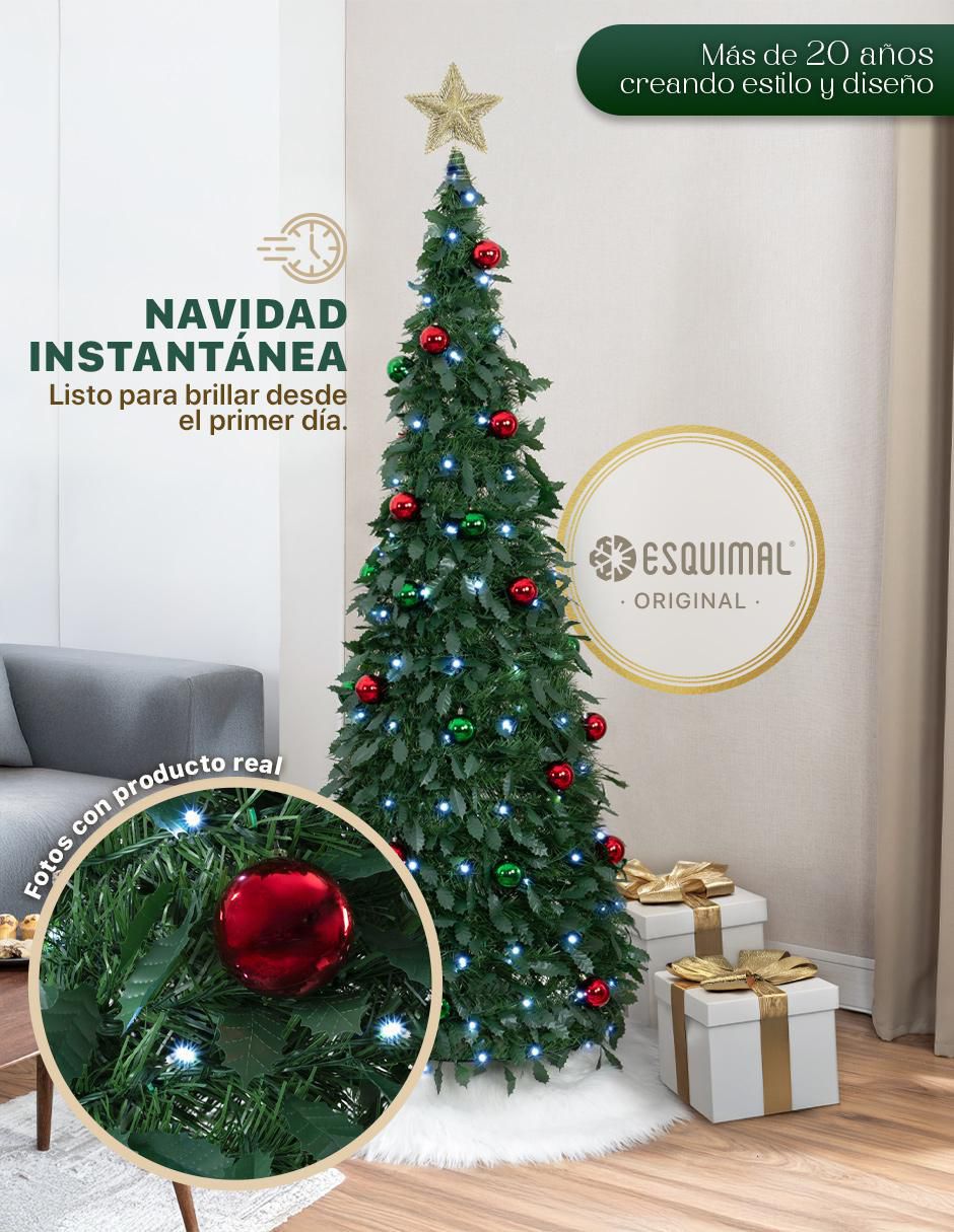 Árbol de navidad Plegable con 150 luces 5