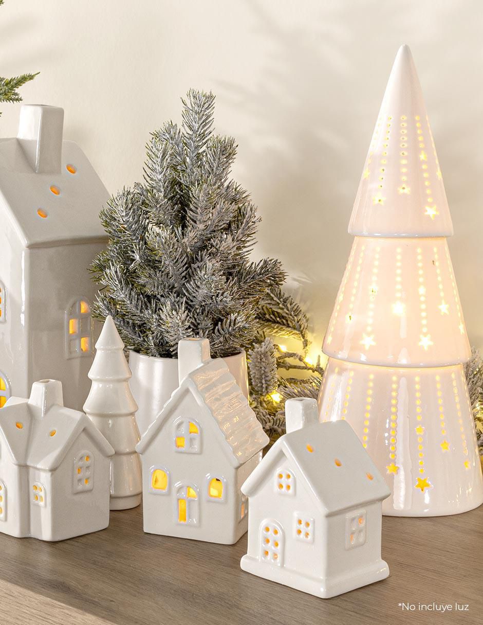 Figura decorativa de árbol de porcelana