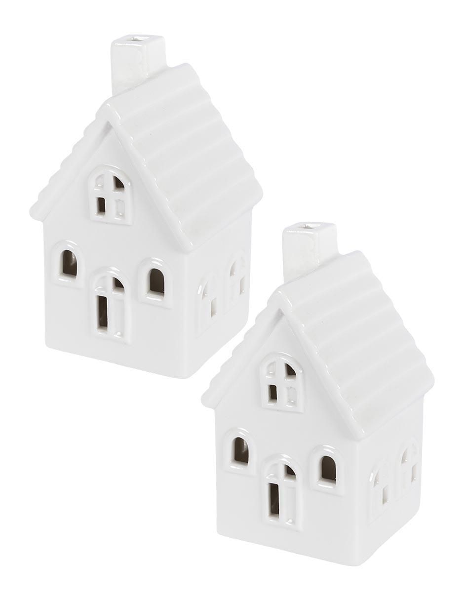 Set figura decorativa de casa de cerámica Set figura decorativa de casa de cerámica