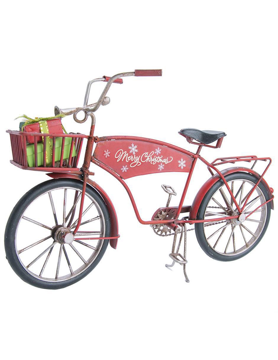 Figura decorativa de bicicleta de metal