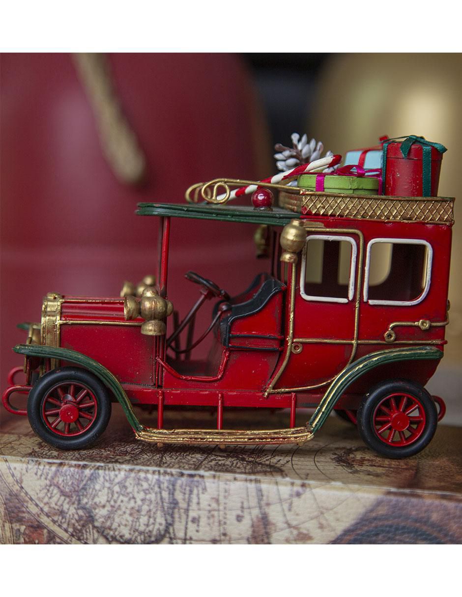 Figura decorativa de carrito de metal