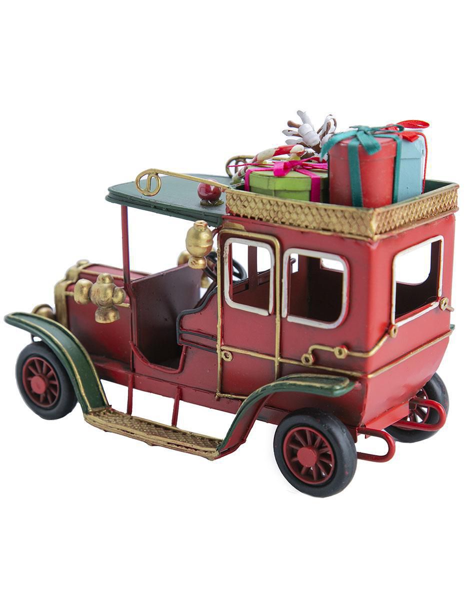 Figura decorativa de carrito de metal