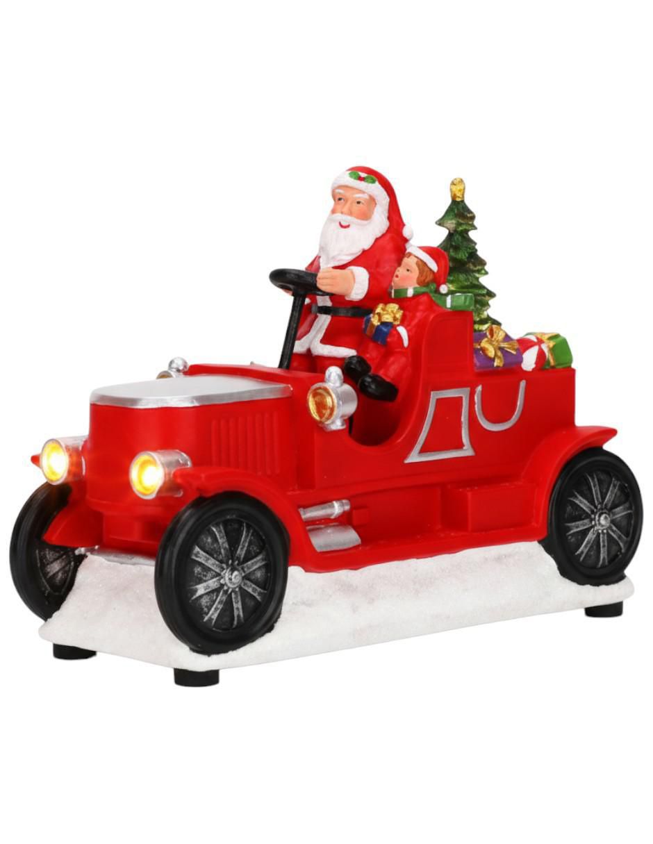 Figura decorativa navideña Navideña De Carrito De Santa Claus de resina Figura decorativa navideña Navideña De Carrito De Santa Claus de resina