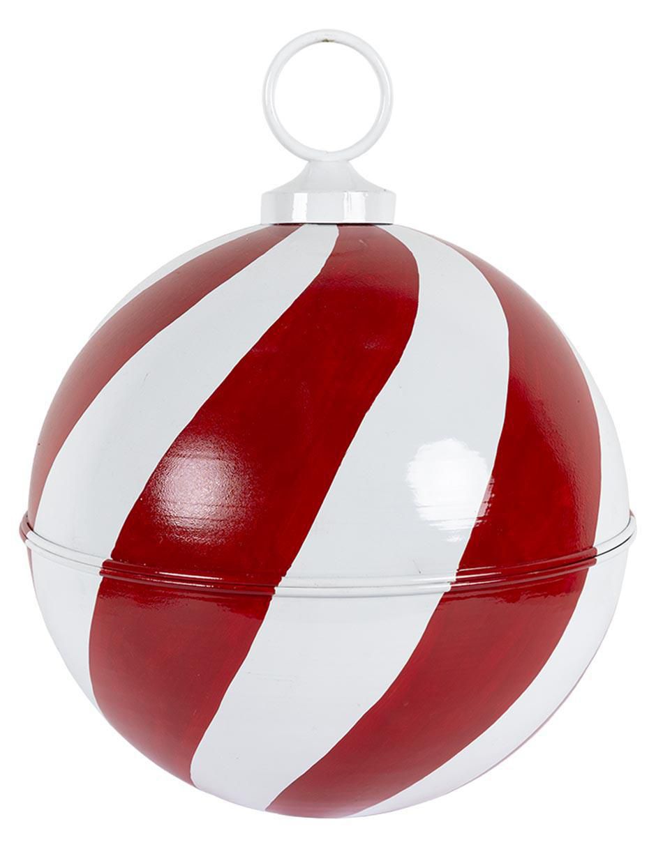 Figura decorativa navideña Esfera Caramelo de metal 2