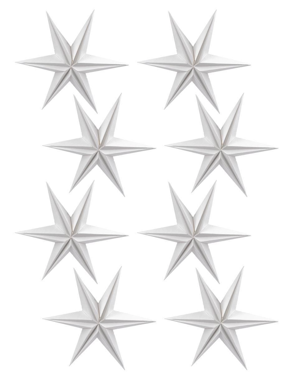 Set de esfera navideña Estrella Decorativa con 8 piezas