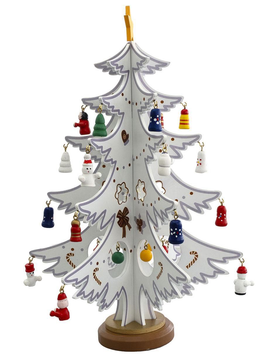 Figura decorativa de árbol navidad Navidad de madera