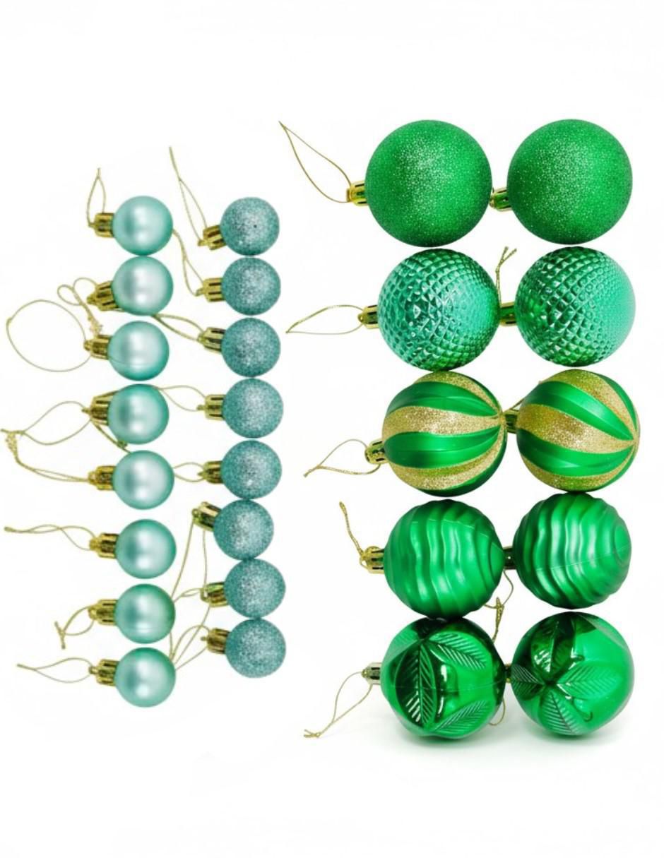 Set de esfera navideña no aplica "con" 24 "piezas" 1
