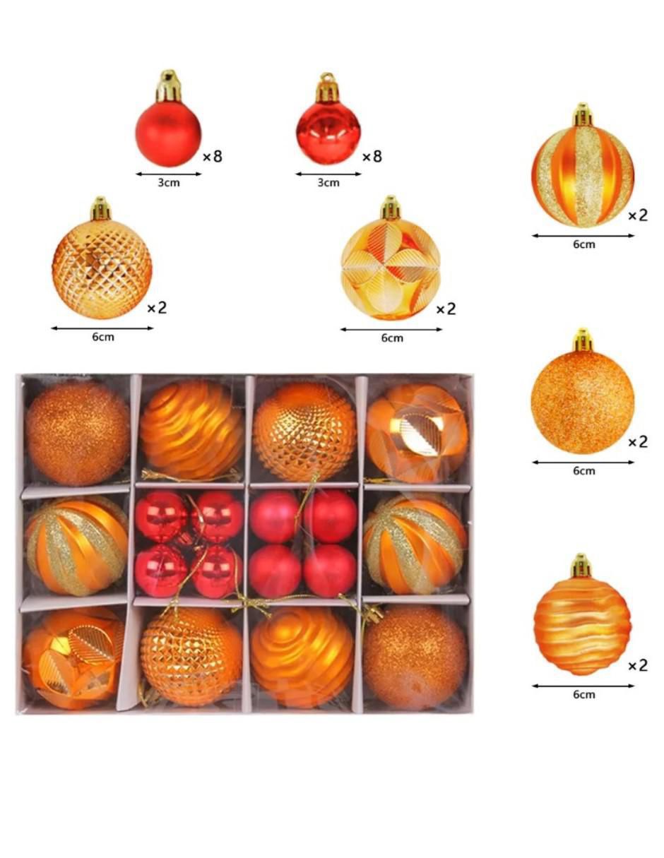 Set de esfera navideña no aplica "con" 24 "piezas" 4