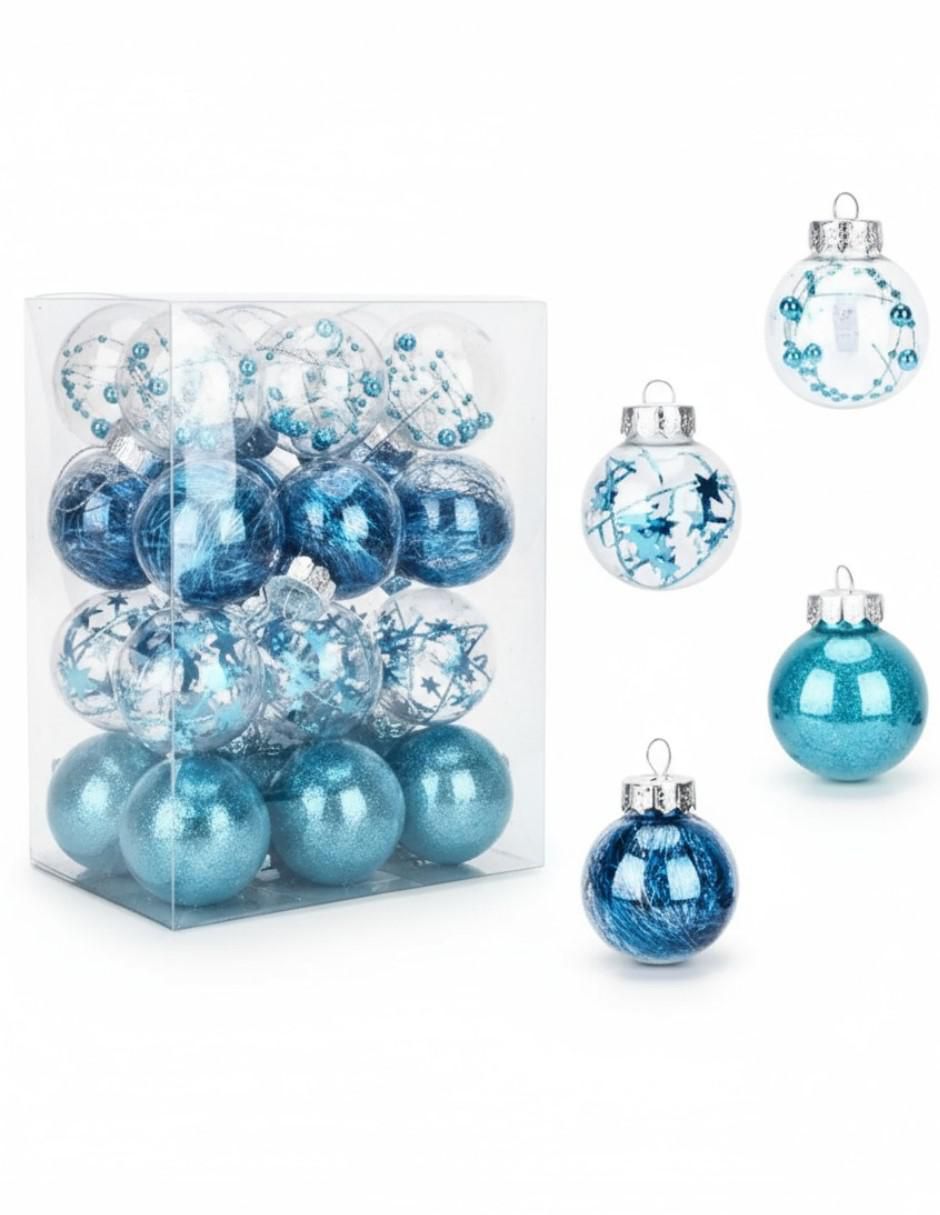 Set de esfera navideña con 24 piezas